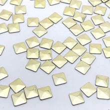Load image into Gallery viewer, Light Gold Square Pyramid Shaped Hotfix Nailhead / Available Size 5x5mm / 100pc
