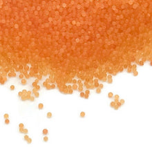 Load image into Gallery viewer, Orange Translucent- Microbeads (No Holes) 1.0mm - 1.2mm Caviar Beads https://www.artbeecrafts.com/products/orange-translucent-microbeads-no-holes-1-0mm-1-2mm-caviar-beads Orange Translucent- Microbeads 1.0mm - 1.2mm- No Holes Caviar Beads Tiny but dynamic, these undrilled microbeads add a textural dimension to designs. Excellent for scrapbooking, embellishments, jewelry, nail art, and many other home or professional décor projects. Size may vary. Options sold by the weight