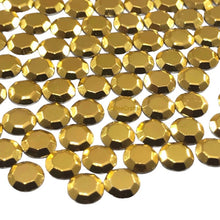 Load image into Gallery viewer, Gold Hotfix Rhinestuds (Octagon) Concaved back. Hotfix Rhinestuds come with a pre-coat of glue and are easy to apply. www.ArtBeeCrafts.com