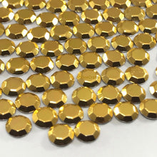 Load image into Gallery viewer, Gold Hotfix Rhinestuds (Octagon) Concaved back. Hotfix Rhinestuds come with a pre-coat of glue and are easy to apply. www.ArtBeeCrafts.com