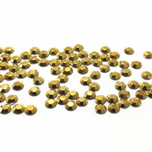 Load image into Gallery viewer, Gold Hotfix Rhinestuds (Octagon) Concaved back. Hotfix Rhinestuds come with a pre-coat of glue and are easy to apply. www.ArtBeeCrafts.com