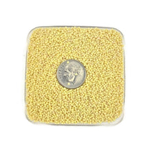 Load image into Gallery viewer, Mellow Yellow Microbeads (No Holes) 1.0mm - 1.2mm Caviar Beads https://www.artbeecrafts.com/products/mellow-yellow-microbeads-no-holes-1-0mm-1-2mm-caviar-beads Mellow Yellow- Microbeads 1.0mm - 1.2mm- No Holes Caviar BeadsTiny but dynamic, these undrilled microbeads add a textural dimension to designs. Excellent for scrapbooking, embellishments, jewelry, nail art, and many other home or professional décor projects. Size may vary. Options sold by the weight