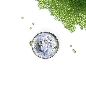 Sea Green Translucent- Microbeads (No Holes) 1.0mm - 1.2mm Caviar Beads www.ArtBeeCrafts.com
