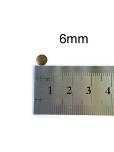 Dark Brown Round Hotfix Nailhead / Available Sizes 4mm & 6mm