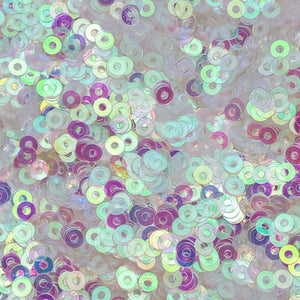 3mm Iridescent White Pink Flat Round Loose Sequins Paillettes- for embroidery, bridal, appliqué, arts, crafts, embellishment & MORE!!!!! www.ArtBeeCrafts.com