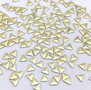 Gold Triangle Shaped Hotfix Nailhead 6x6mm 100pc. www.ArtBeeCrafts.com