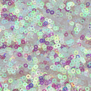3mm Iridescent White Pink Flat Round Loose Sequins Paillettes- for embroidery, bridal, appliqué, arts, crafts, embellishment & MORE!!!!! www.ArtBeeCrafts.com
