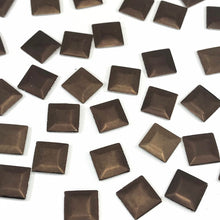 Load image into Gallery viewer, Brown Square Shaped Hotfix Nailhead / Available Sizes 7x7mm, 10x10mm / 100pc
