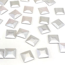 Load image into Gallery viewer, Silver Square Shaped Hotfix Nailhead / Available Sizes 5x5mm, 7x7mm, 10x10mm / 100pc
