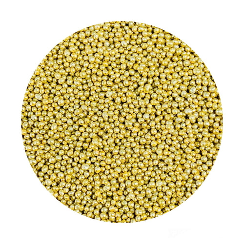 Gold- Microbeads (No Holes) 0.8mm - 1.2mm Caviar Beads https://www.artbeecrafts.com/products/gold-microbeads-no-holes-0-8mm-1-2mm-caviar-beads Gold- Microbeads 0.8mm - 1.2mm- No Holes Caviar Beads Tiny but dynamic, these undrilled microbeads add a textural dimension to designs. Excellent for scrapbooking, embellishments, jewelry, nail art, and many other home or professional décor projects. Size may vary. Options sold by the weight
