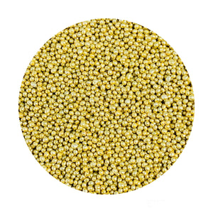 Gold- Microbeads (No Holes) 0.8mm - 1.2mm Caviar Beads https://www.artbeecrafts.com/products/gold-microbeads-no-holes-0-8mm-1-2mm-caviar-beads Gold- Microbeads 0.8mm - 1.2mm- No Holes Caviar Beads Tiny but dynamic, these undrilled microbeads add a textural dimension to designs. Excellent for scrapbooking, embellishments, jewelry, nail art, and many other home or professional décor projects. Size may vary. Options sold by the weight