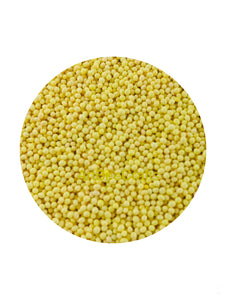 Mellow Yellow Microbeads (No Holes) 1.0mm - 1.2mm Caviar Beads https://www.artbeecrafts.com/products/mellow-yellow-microbeads-no-holes-1-0mm-1-2mm-caviar-beads Mellow Yellow- Microbeads 1.0mm - 1.2mm- No Holes Caviar BeadsTiny but dynamic, these undrilled microbeads add a textural dimension to designs. Excellent for scrapbooking, embellishments, jewelry, nail art, and many other home or professional décor projects. Size may vary. Options sold by the weight